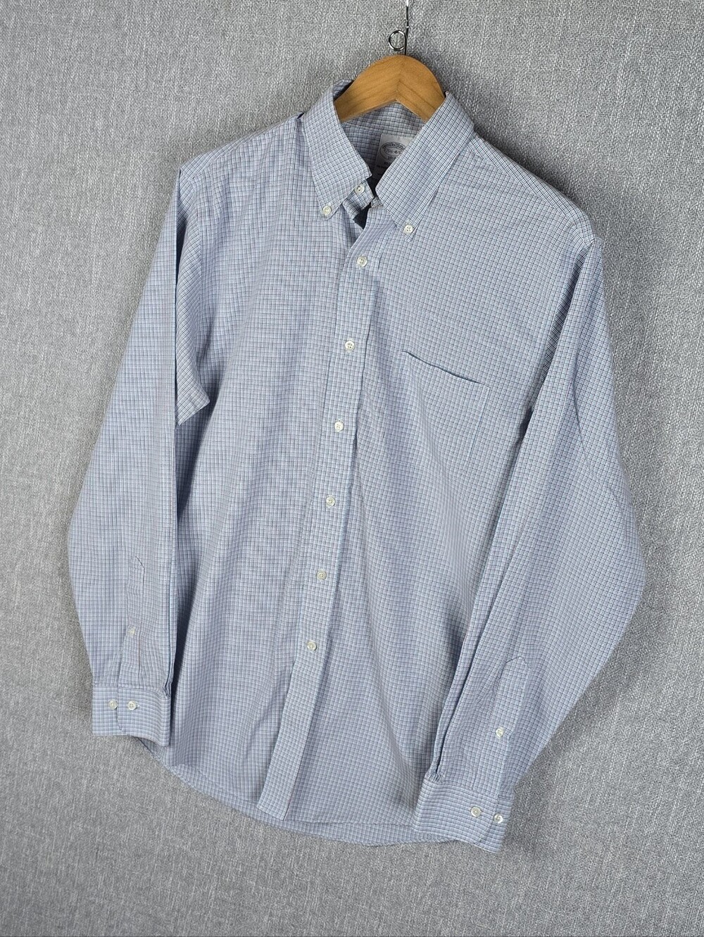 Brooks Brothers 1818 Regent Original Polo Shirt Multi-color Sz 15 1/2" - 4/5